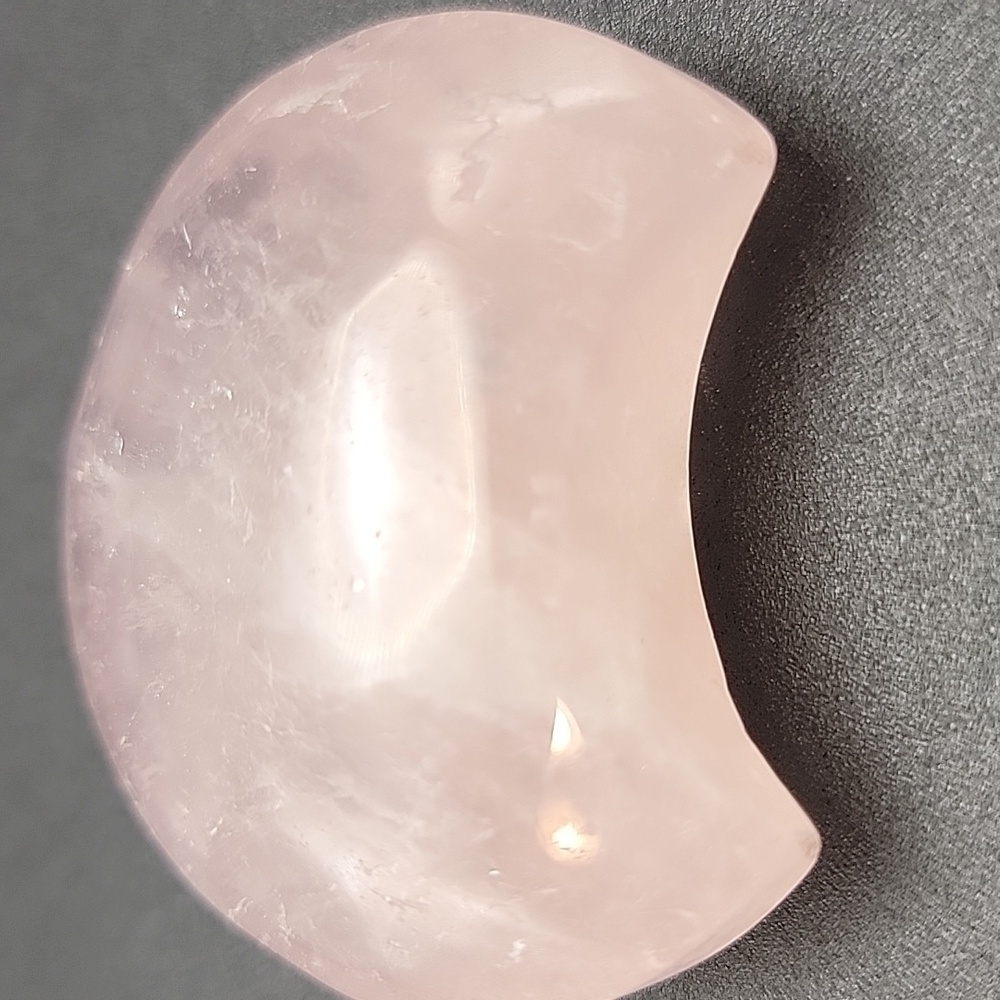 2" Green Aventurine and Rose Quartz Crescent Stone Moon 50mm X 20mm - Picture 6 of 8